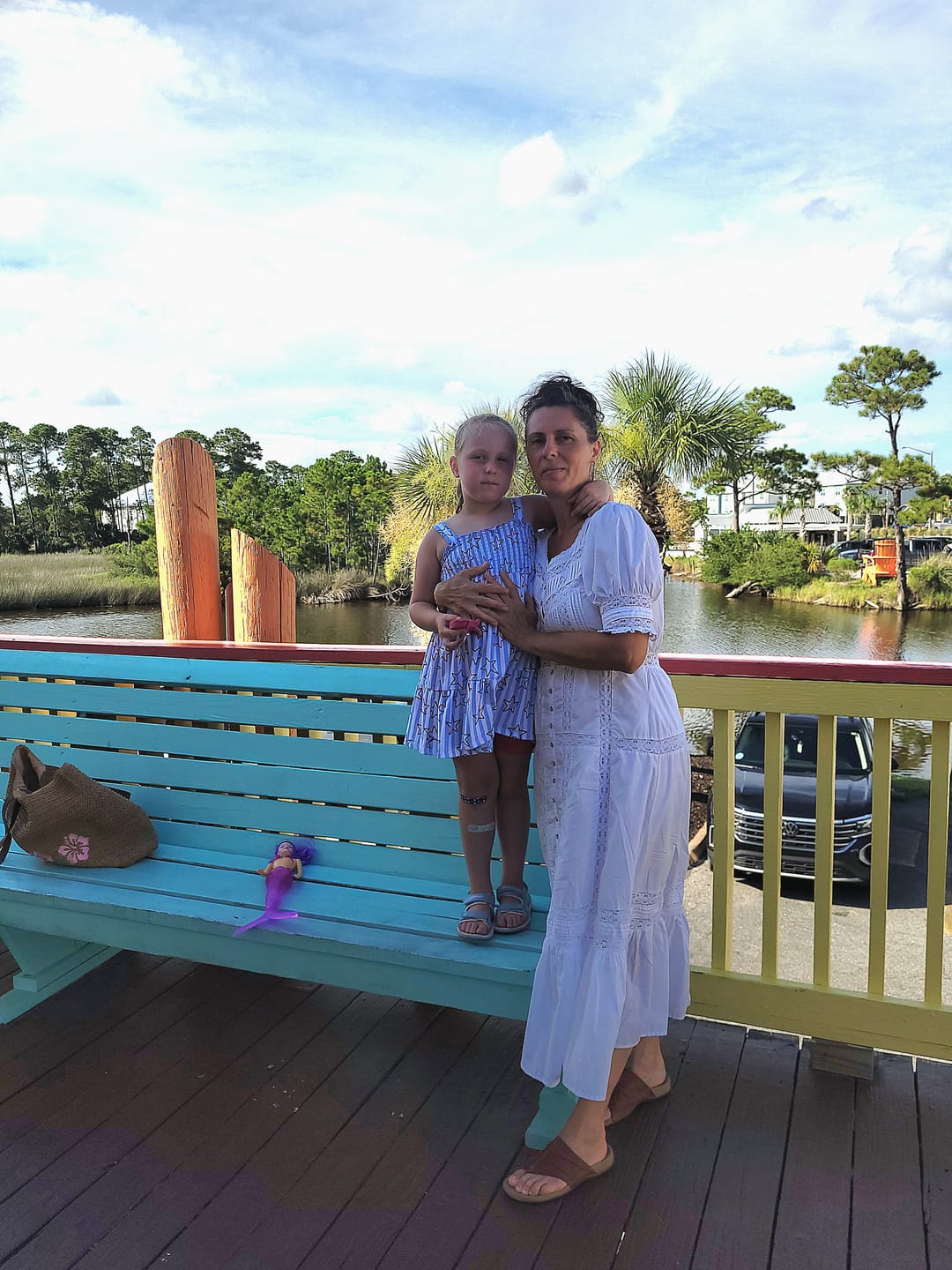 Customer photo review of The "Lucia" Soft White Cotton Maxi Dress