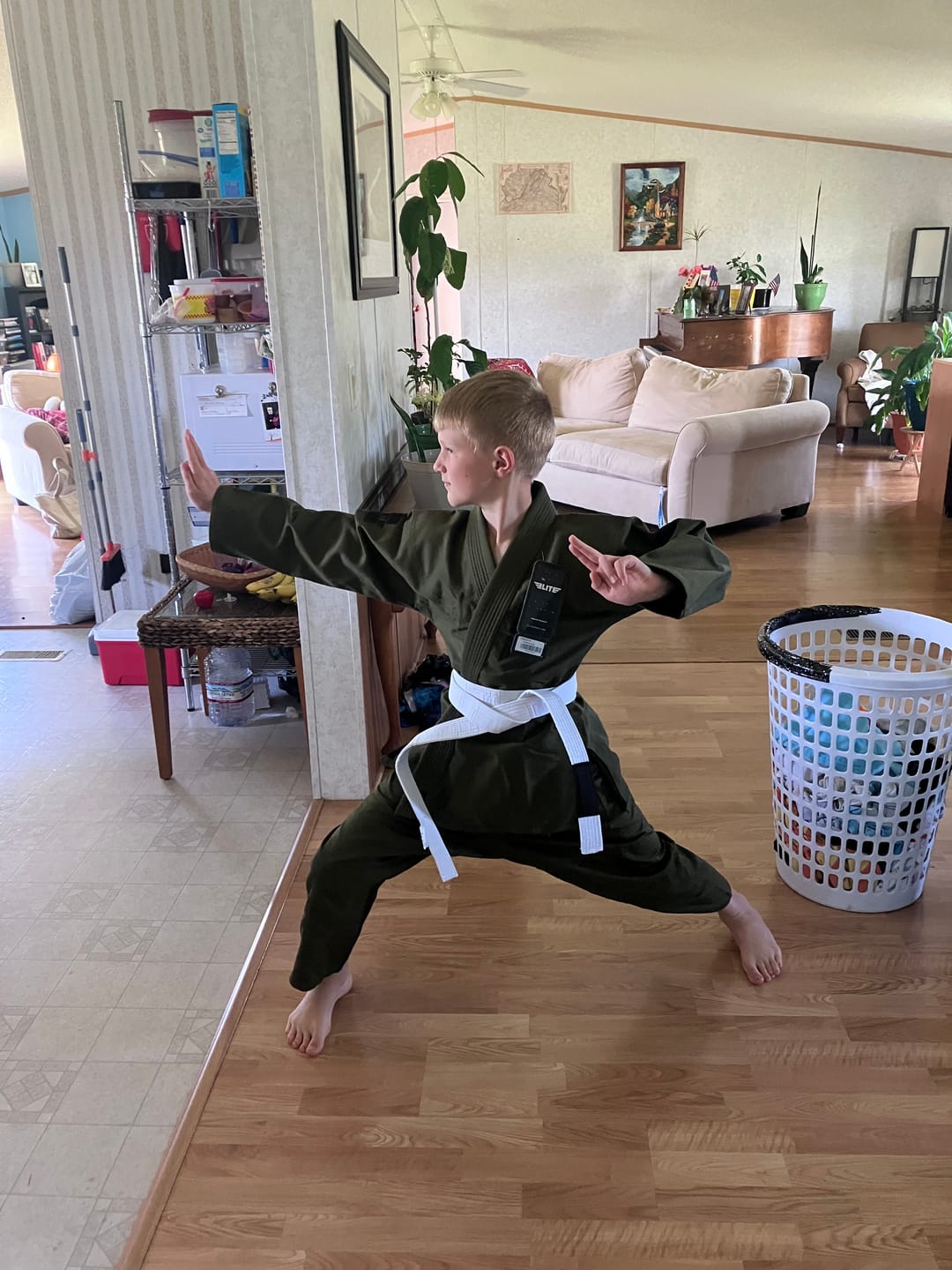 Customer photo review of Core Green Brazilian Jiu Jitsu Kids BJJ Gi