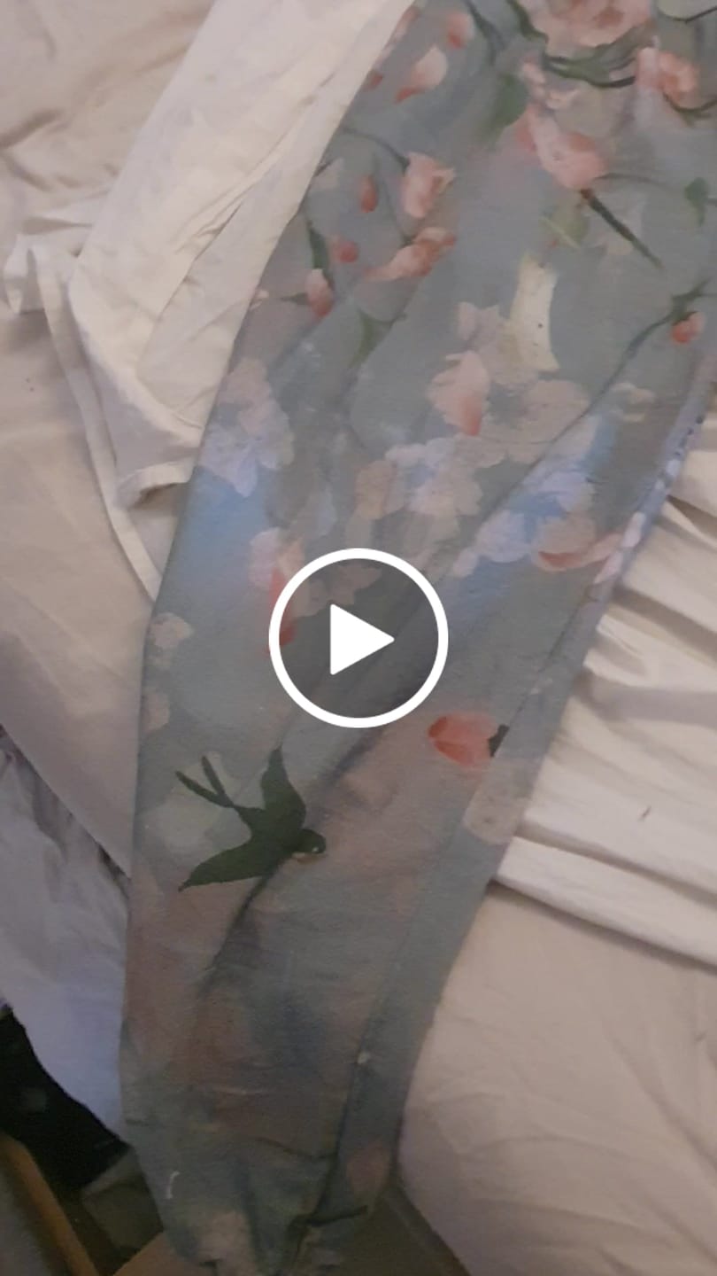 Customer video review of Buddha Stones Pure Cotton Peach Blossoms Flying Geese Pattern Women's Elastic Waist Harem Pants