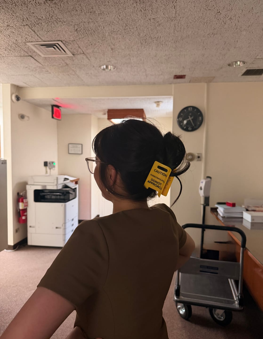Customer photo review of Overstimulated Hair Clip