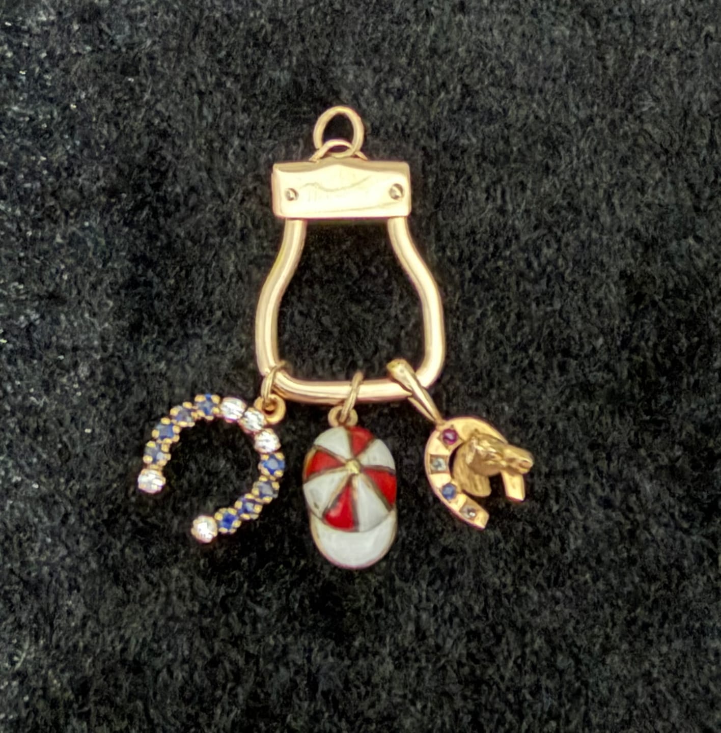Customer photo review of Vintage 14k Yellow Gold Fantastic Functional Charm Clip Pendant