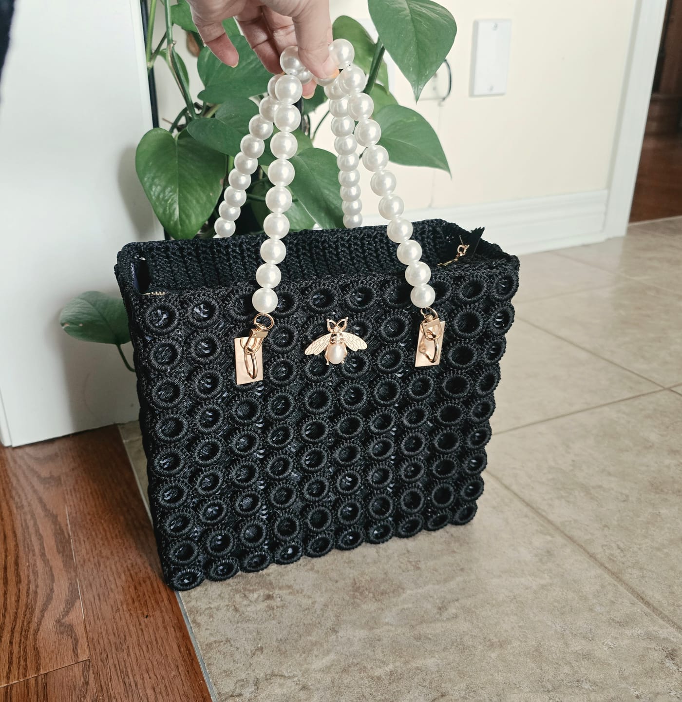 Customer photo review of Pearl Bee Crochet Bag Kit