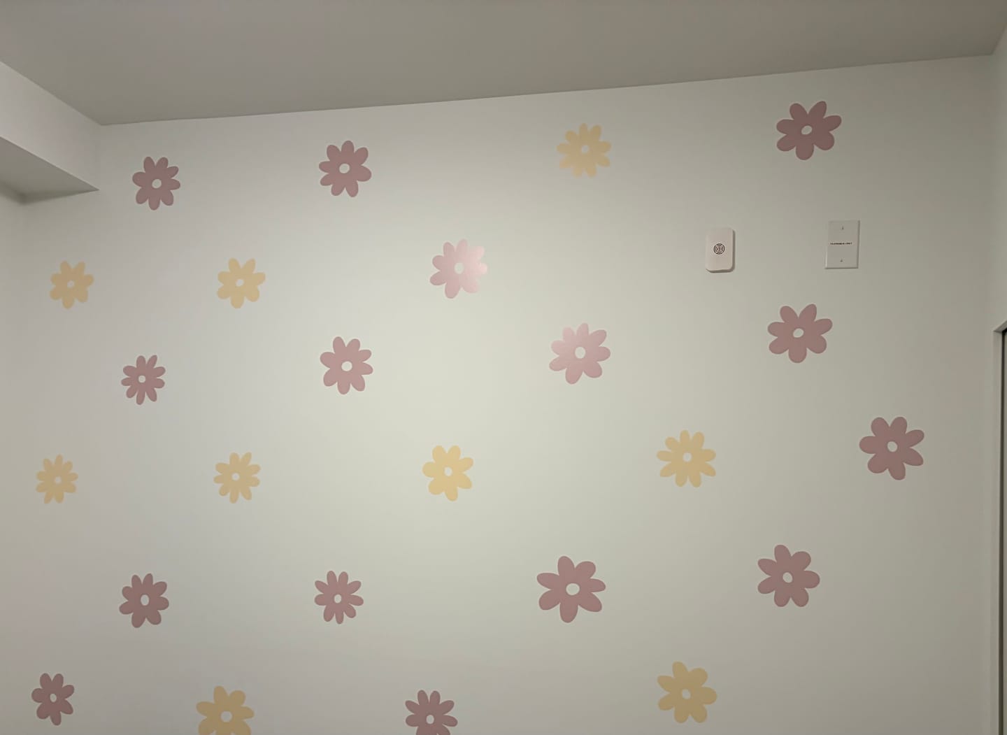 Customer photo review of Simple Daisy Removable Wall Decals