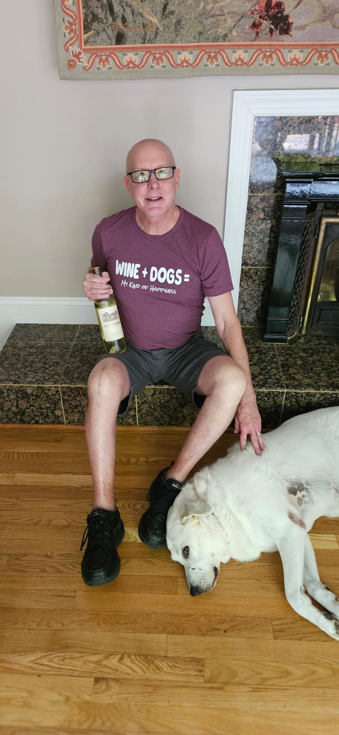 Customer photo review of Wine + Dogs = My Kind of Happiness