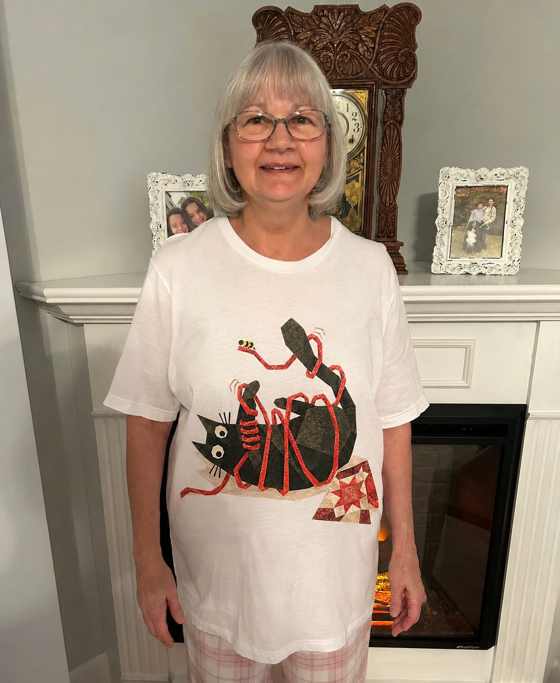 Customer photo review of Quilting Bee Hexagon T-shirt