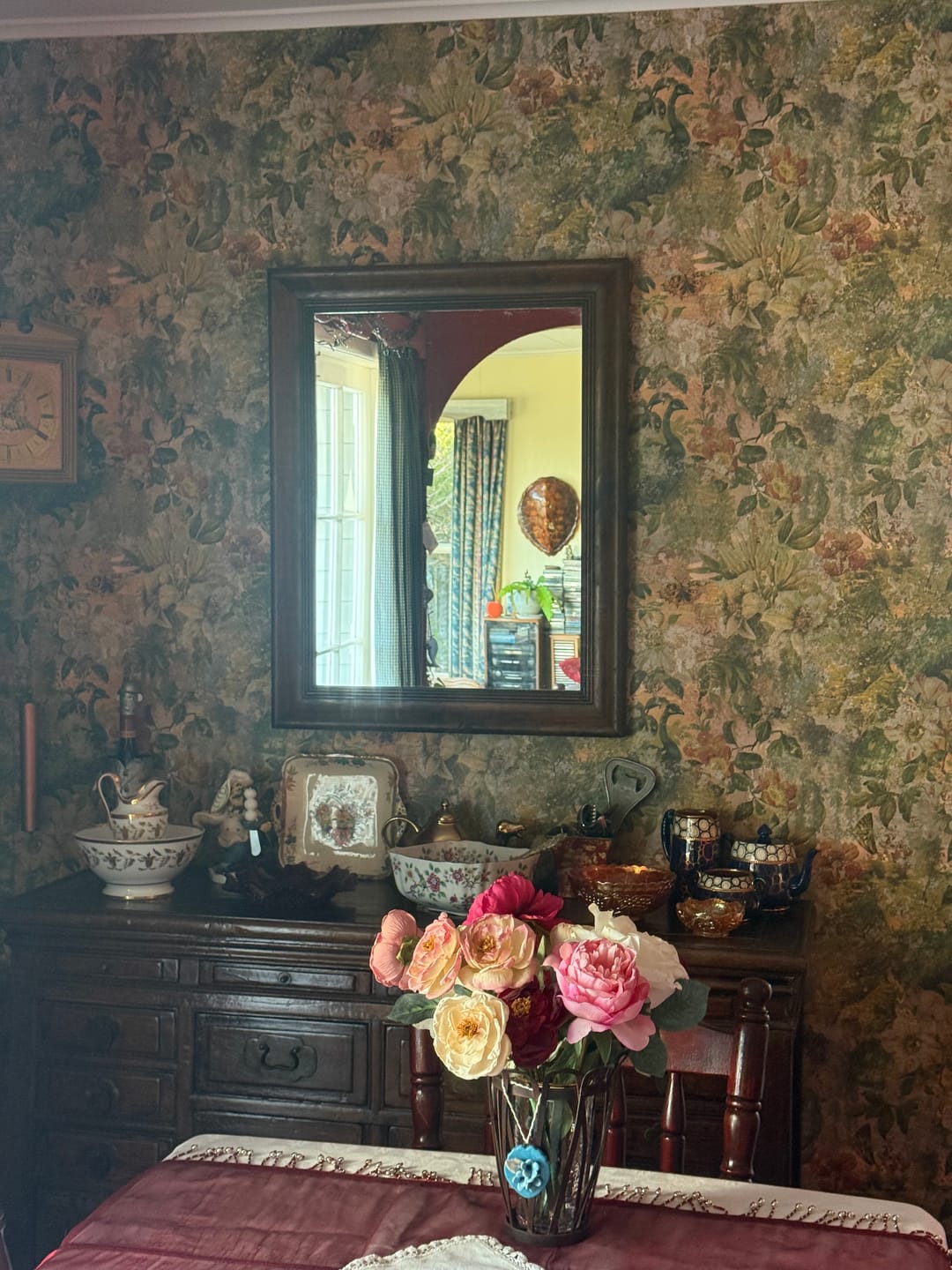 Customer photo review of Thalia - Vintage Peacock Wallpaper - Multi - Paste The Paper