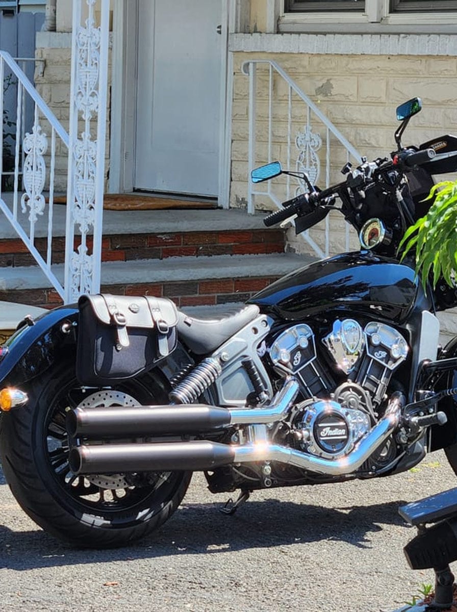 Customer photo review of 8L - Pony Indian Scout Leather Saddlebags