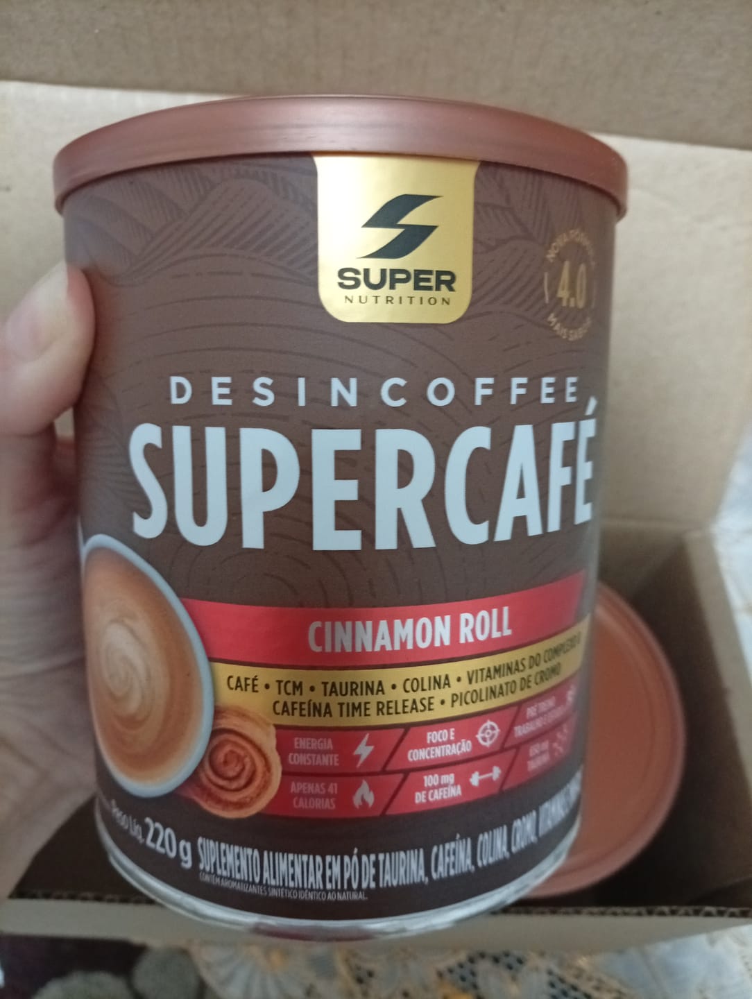 Customer photo review of Supercafé Cinnamon Roll