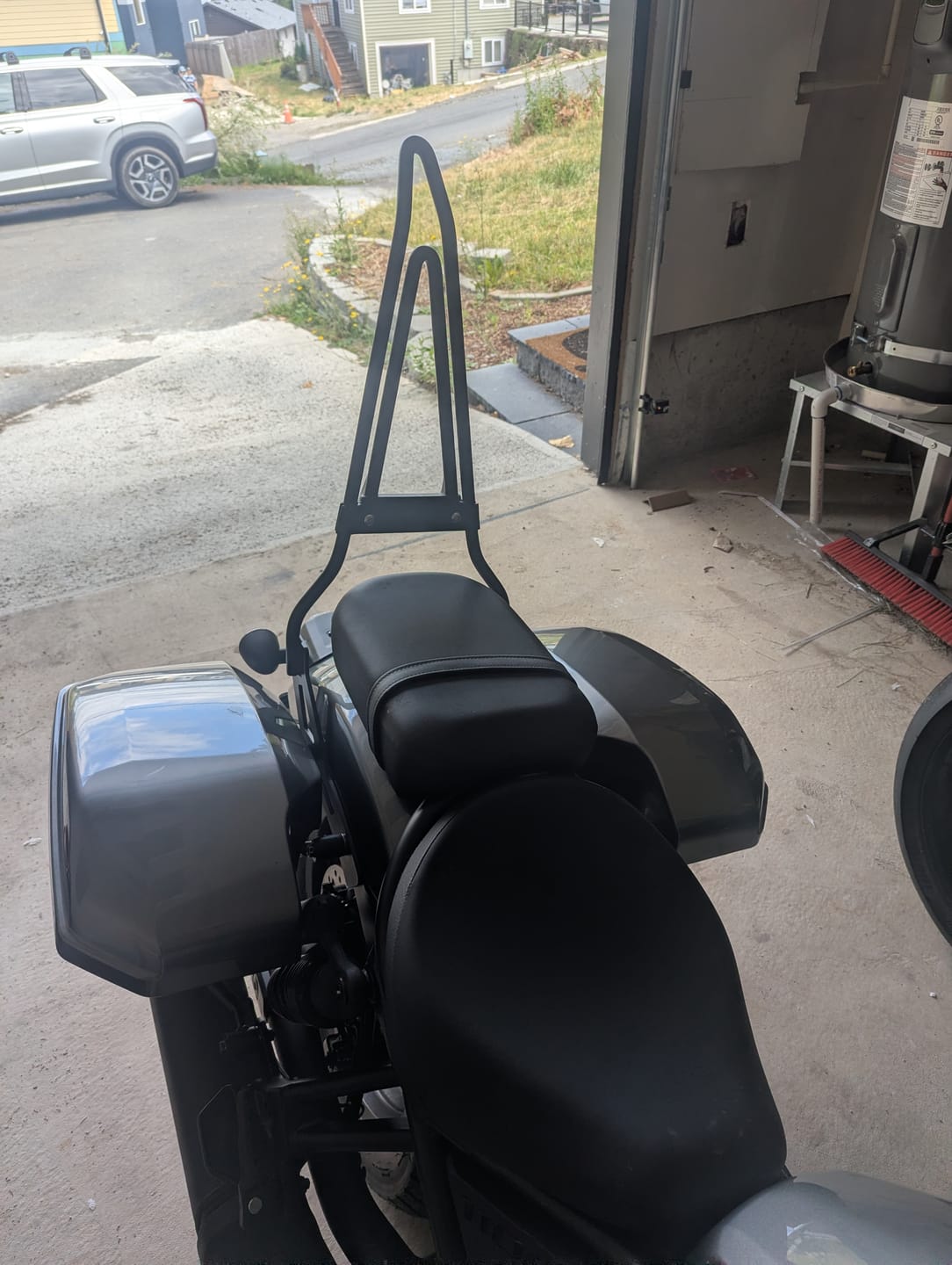 Customer photo review of Iron Born Blade 25" Sissy Bar with Foldable Luggage Rack for Honda Rebel 1100 CMX1100 Matte Black