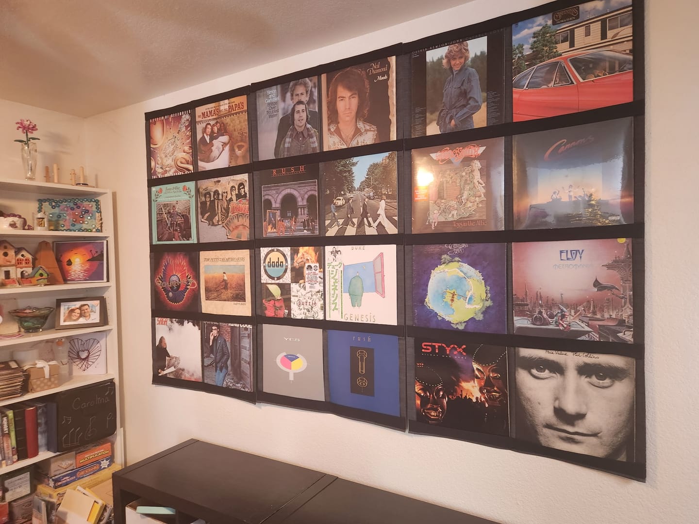 Customer photo review of 12" Vinyl Record Display Frame - LP Wall Storage