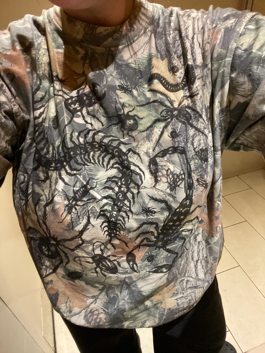 Customer photo review of Camo Bug Oversized Tee