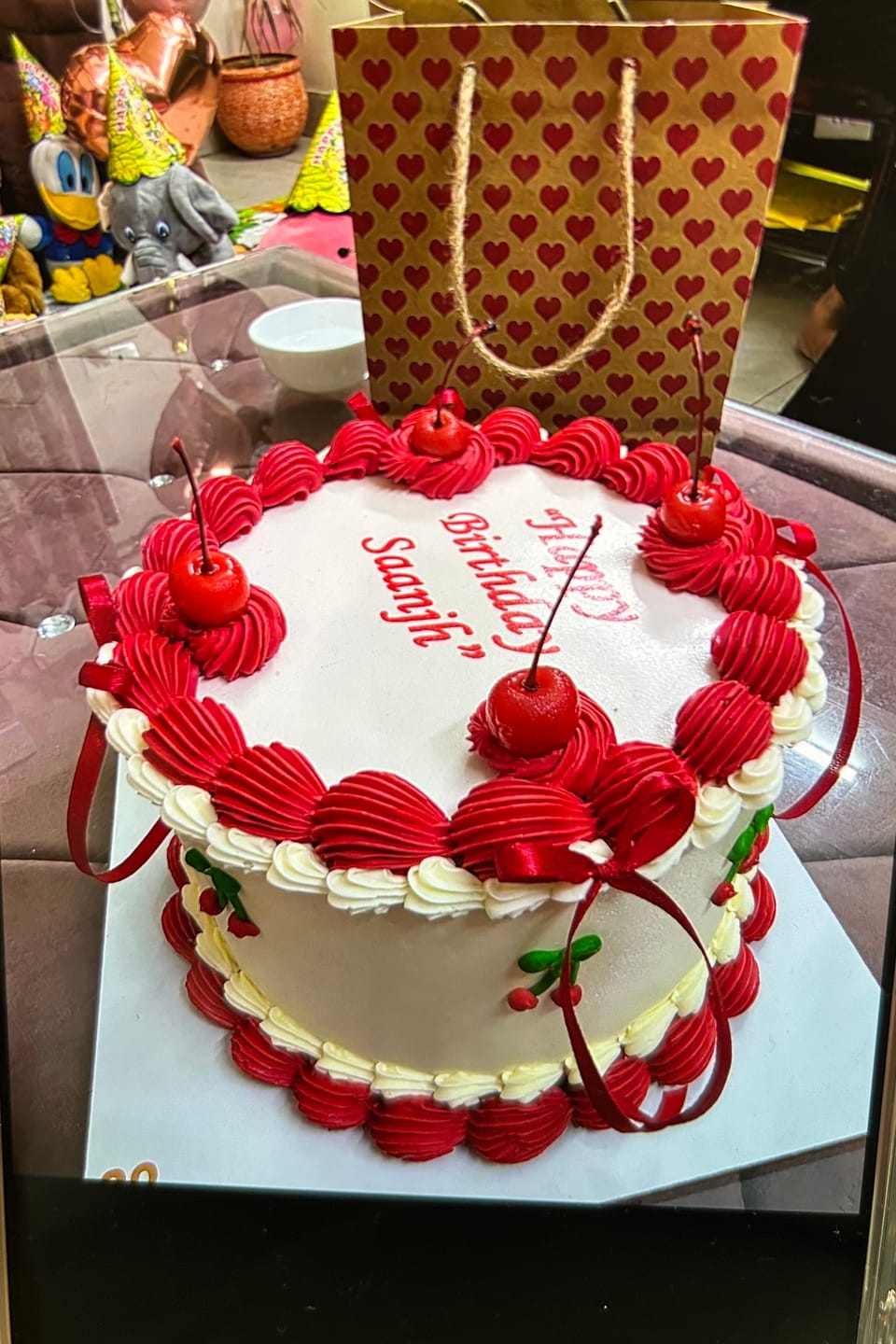 Customer photo review of Cherry Vintage Cake