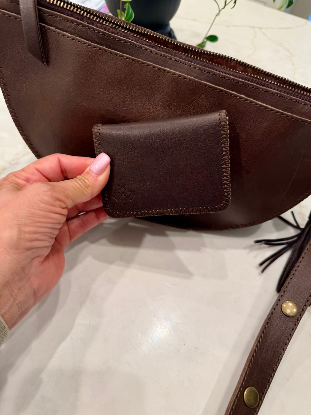 Customer photo review of Espresso Daily Wallet