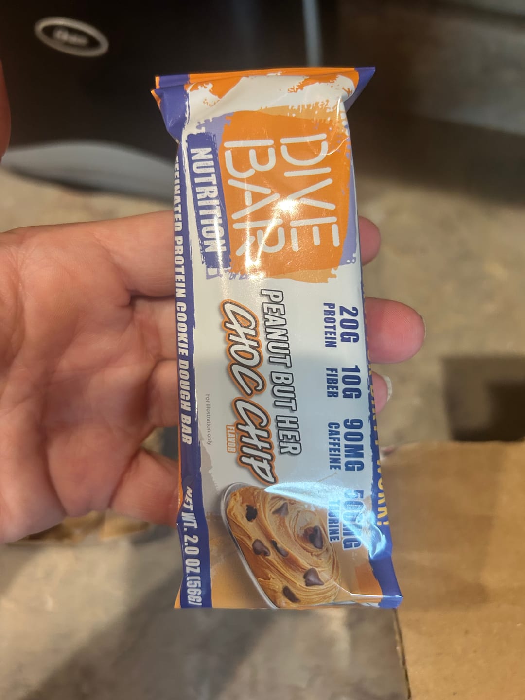 Customer photo review of CLEARANCE Peanut But Her Chocolate Chip - 5 bars