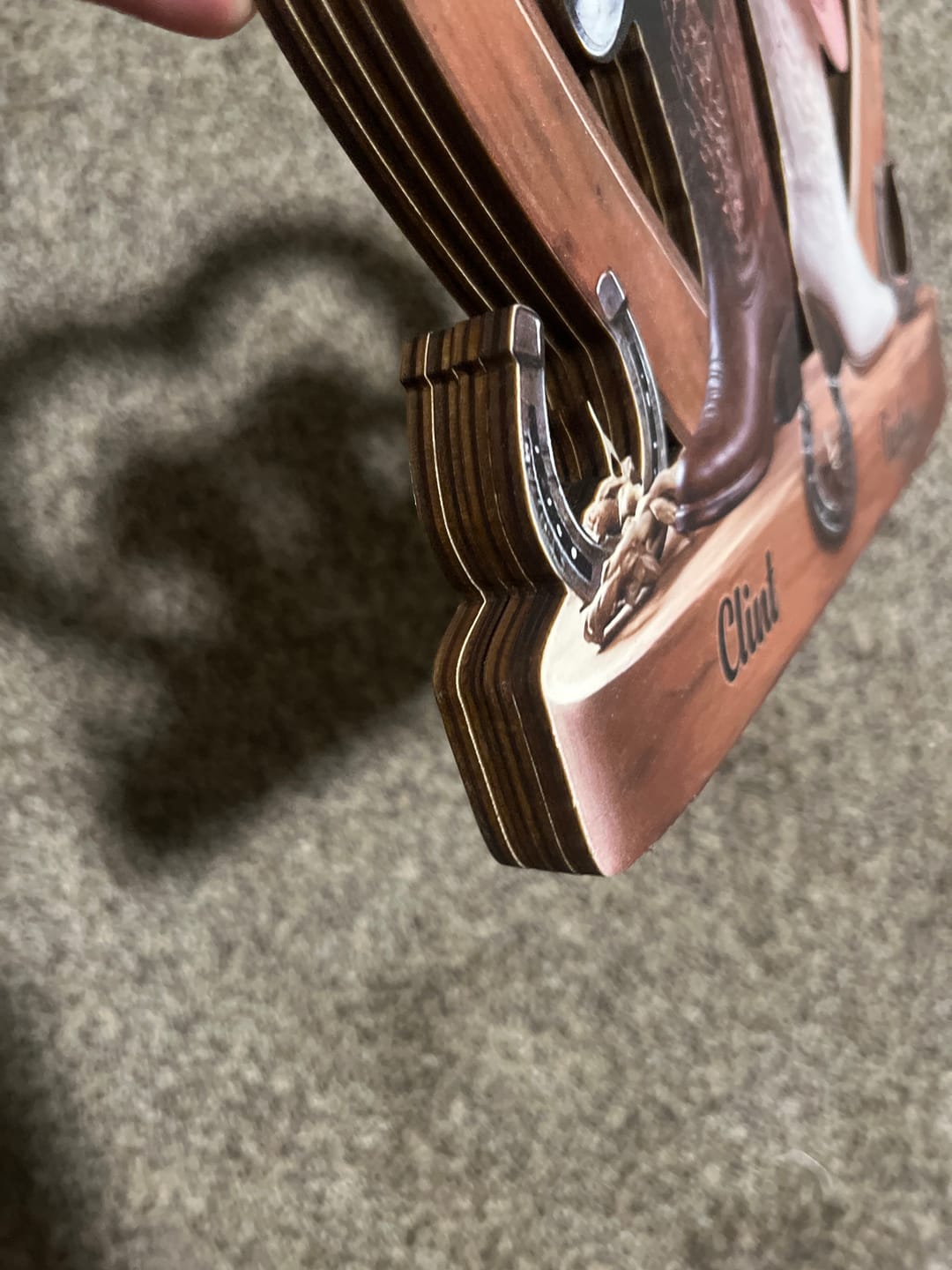 Customer photo review of Cowboy & Cowgirl Couple - Personalized Wooden 4-Layer Block