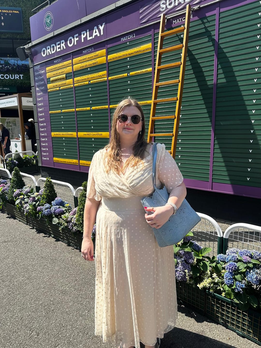 Customer photo review of Victoria Cream Dobby Spot Angel Sleeve Mesh Long Midi Dress