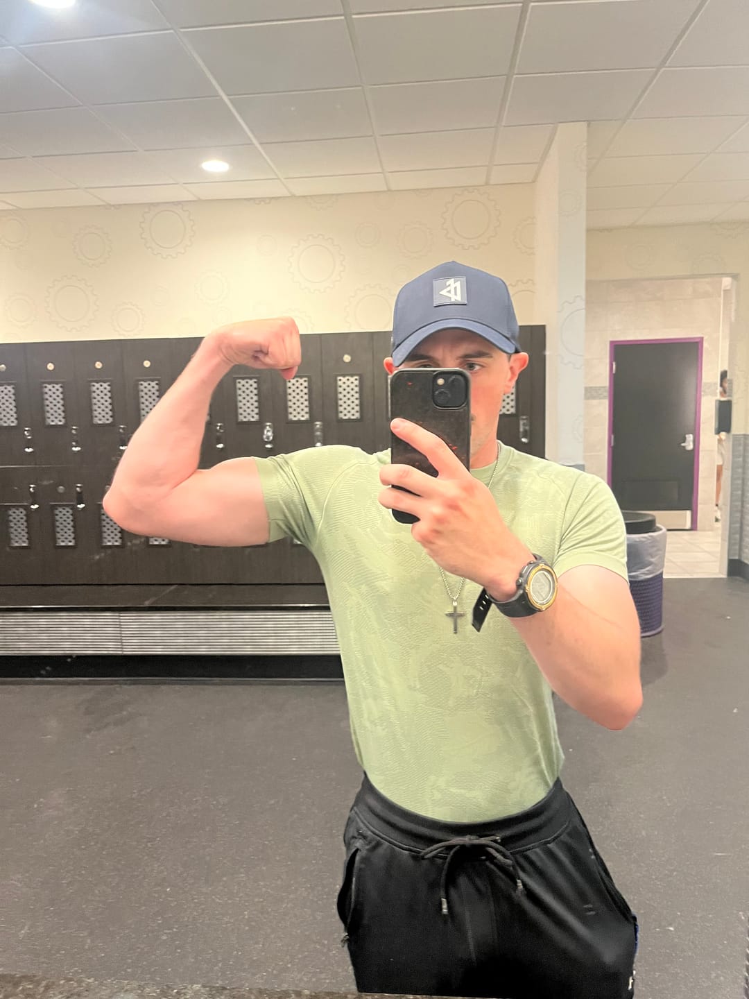 Customer photo review of Core Performance Hat - Navy Blue