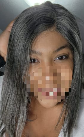 Customer photo review of Luvwin Salt & Pepper Gray Beginner Friendly Glueless Straight Wig 100% Human Hair