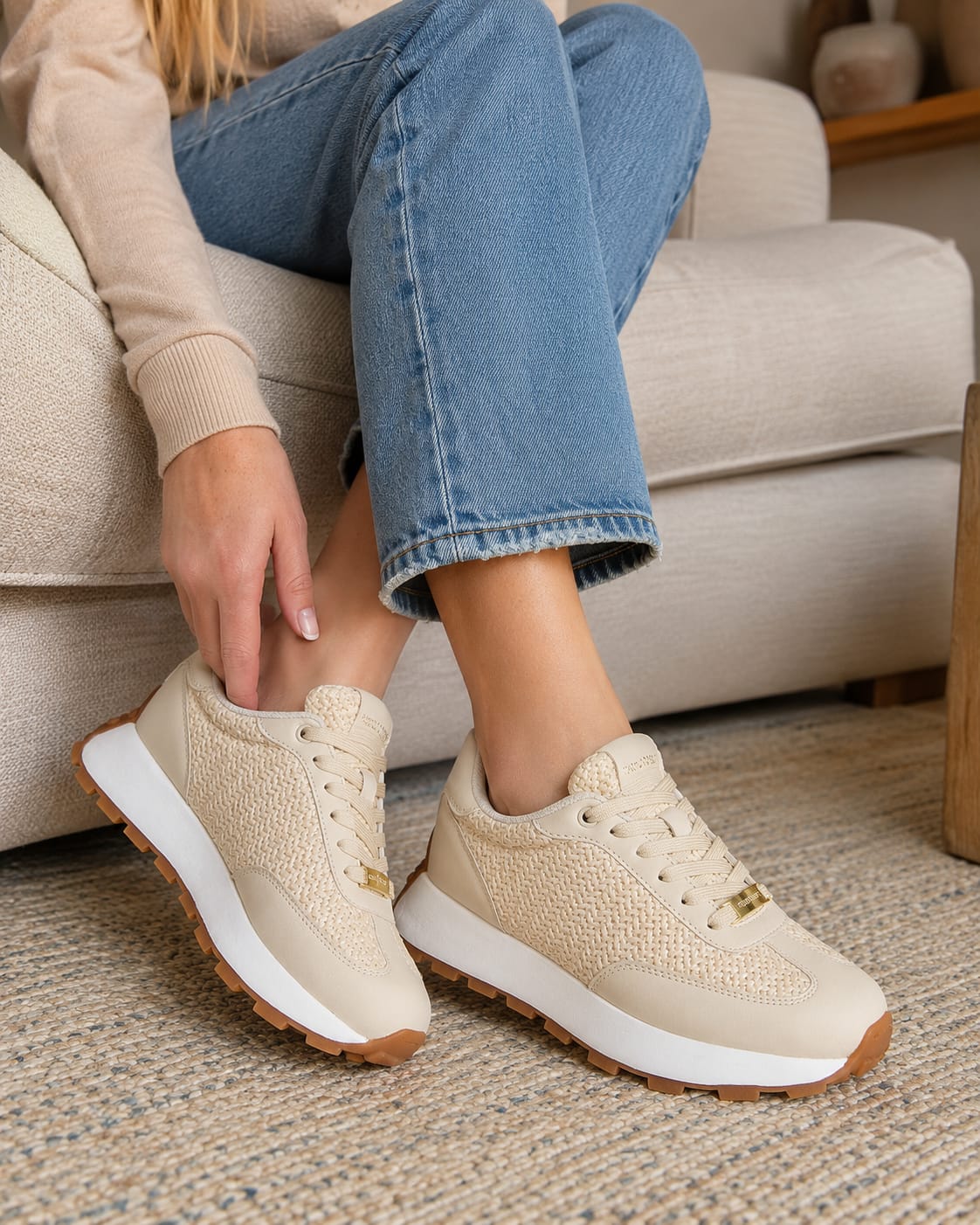 Customer photo review of Lucky Step Retro Platform Sneakers