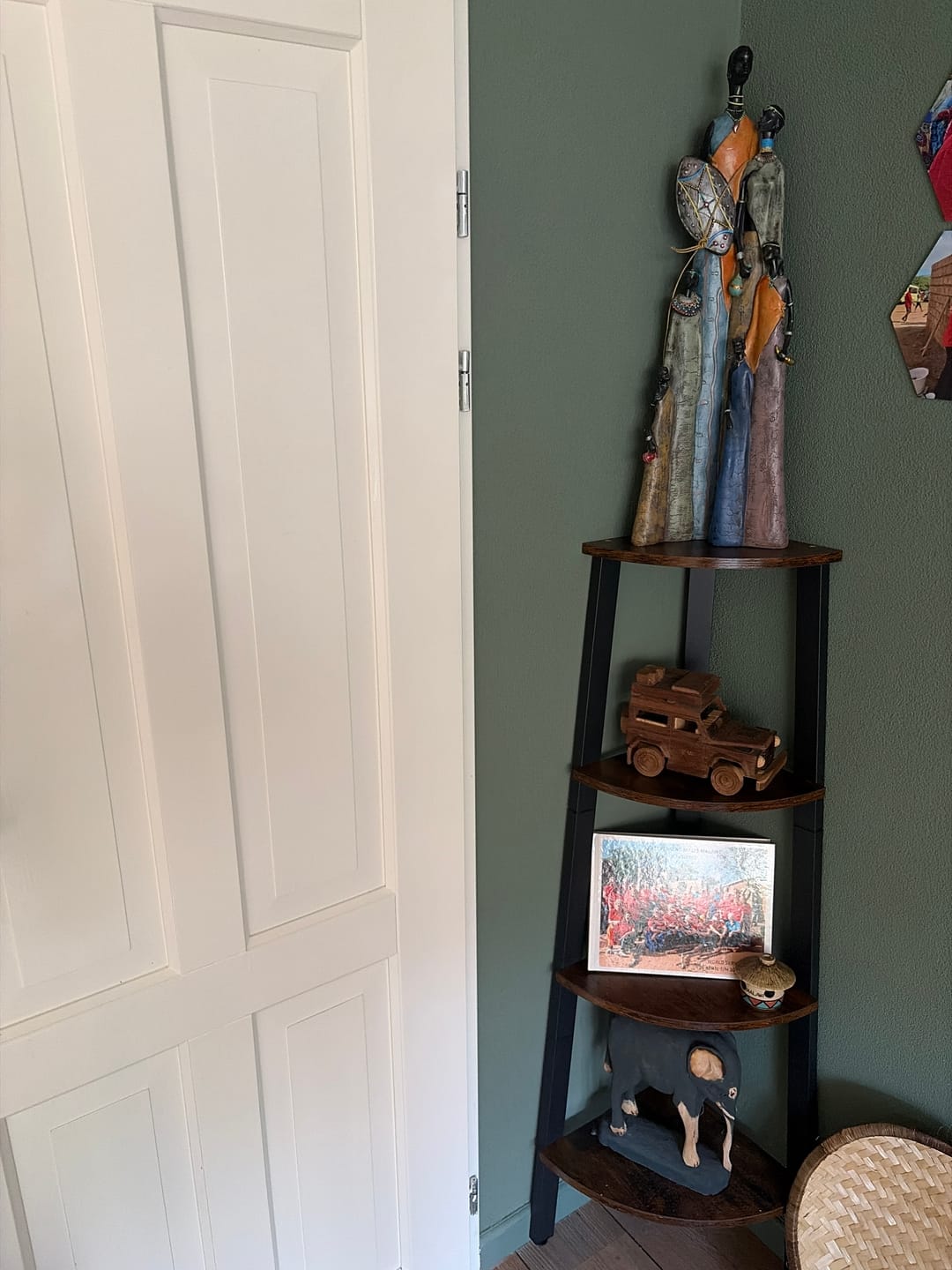 Customer photo review of Hoekkast industrieel | Houtlook en Staal | 34x34x125cm