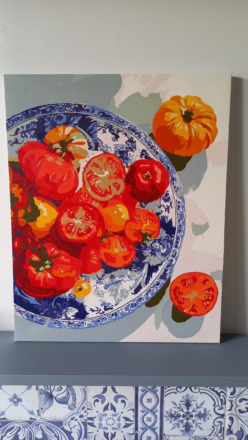 Customer photo review of Summer Plate | Paint by Number
