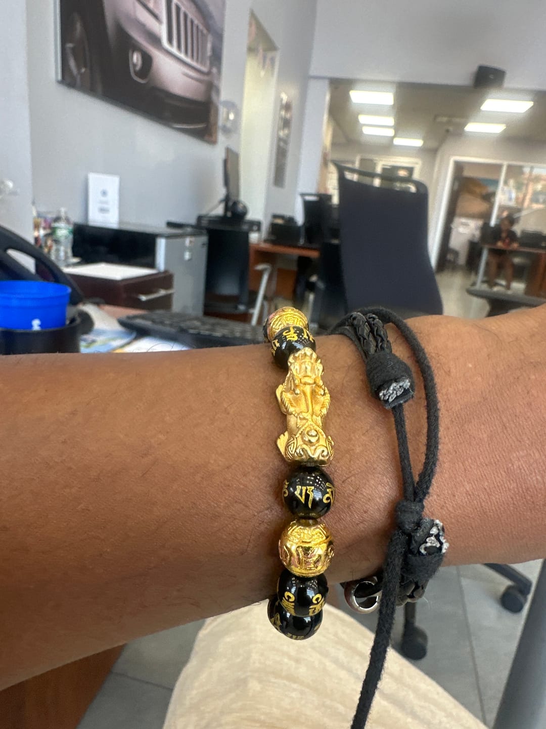 Customer photo review of Feng Shui Black Obsidian Wealth Bracelet