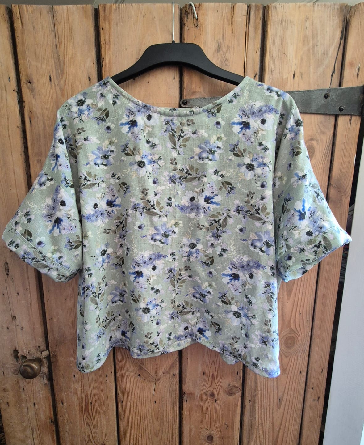 Customer photo review of Floral Mist Linen Viscose Fabric