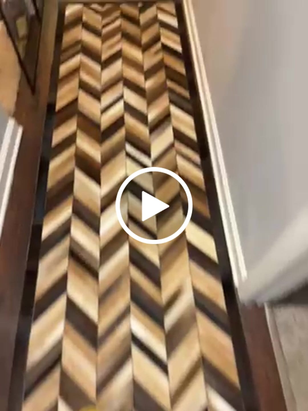 Customer video review of SUPER SALE Brown Chevron Patchwork Natural Cowhide Area Rug - 2' 6" x 12' 0"