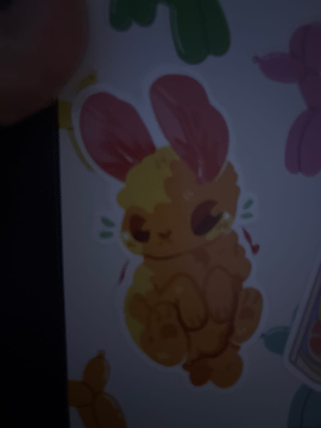 Customer photo review of Tempura Bunnies Stickers
