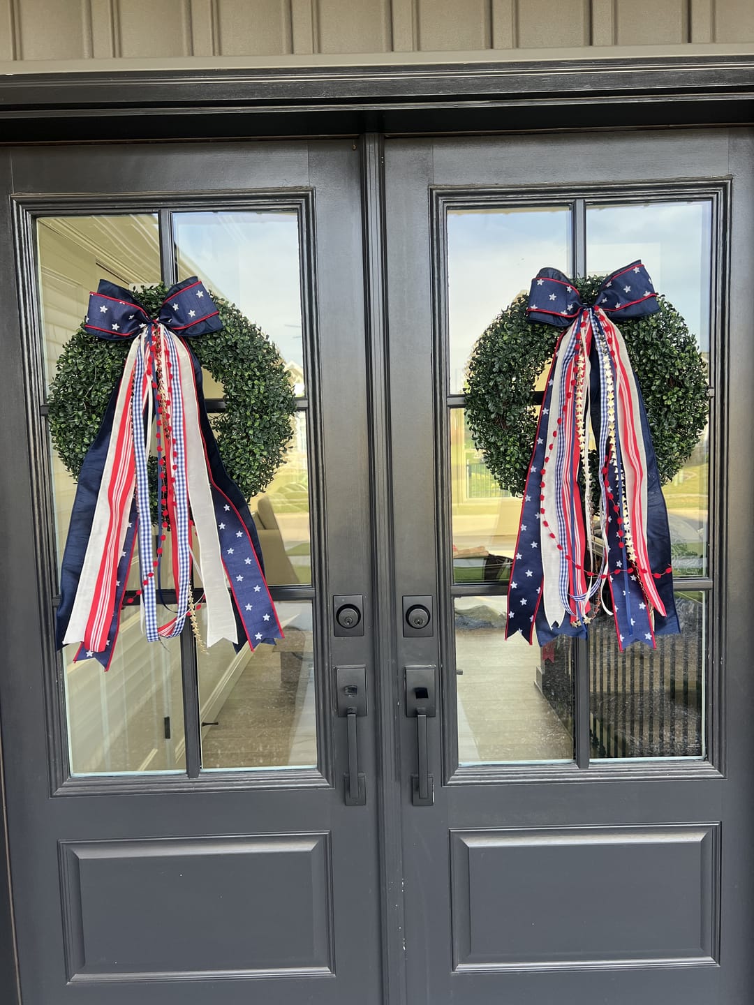 Customer photo review of Old Glory Wreath Ribbon
