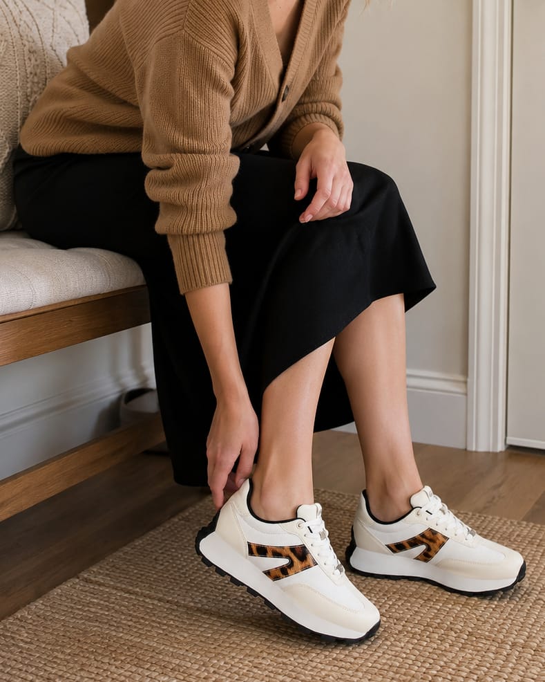 Customer photo review of Lucky Step Retro Platform Sneakers