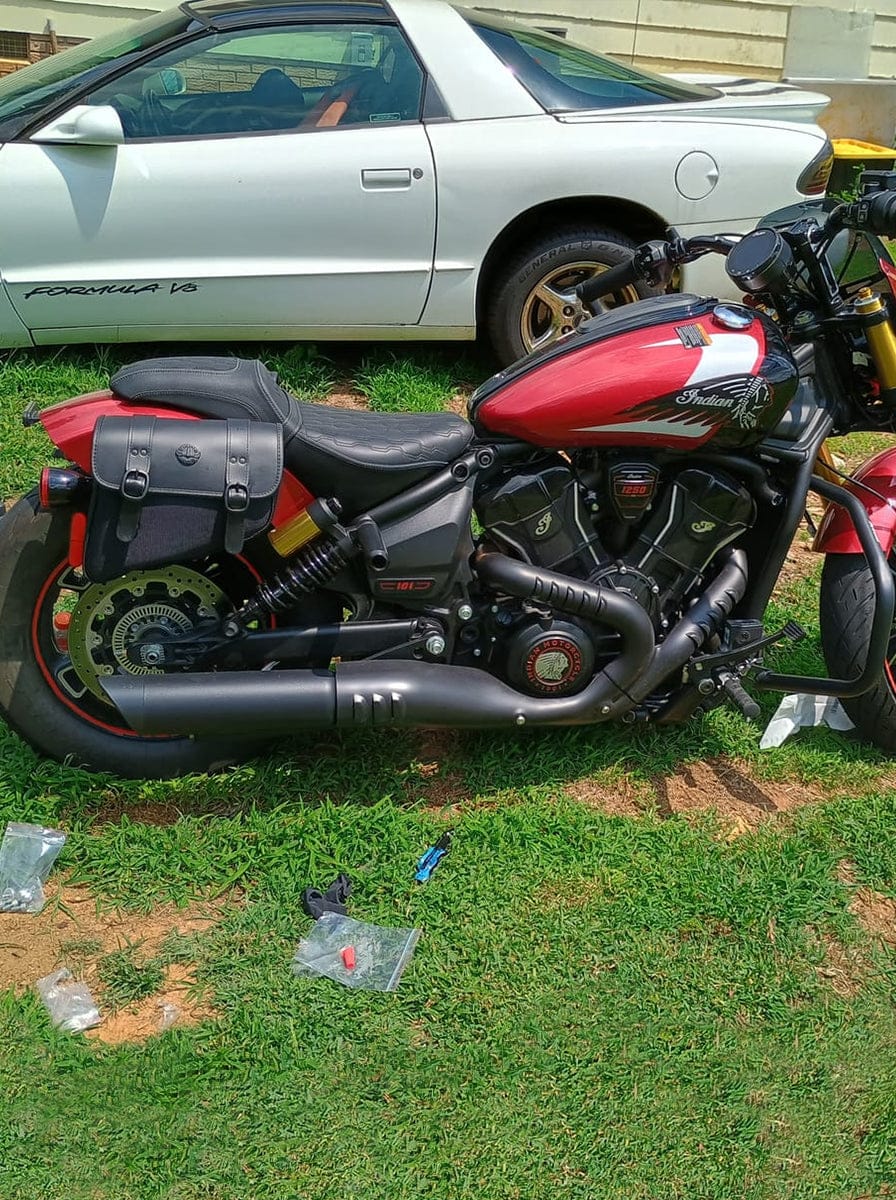 Customer photo review of 8L - Pony Indian 101 Scout 2025+ Leather Motorcycle Saddlebags