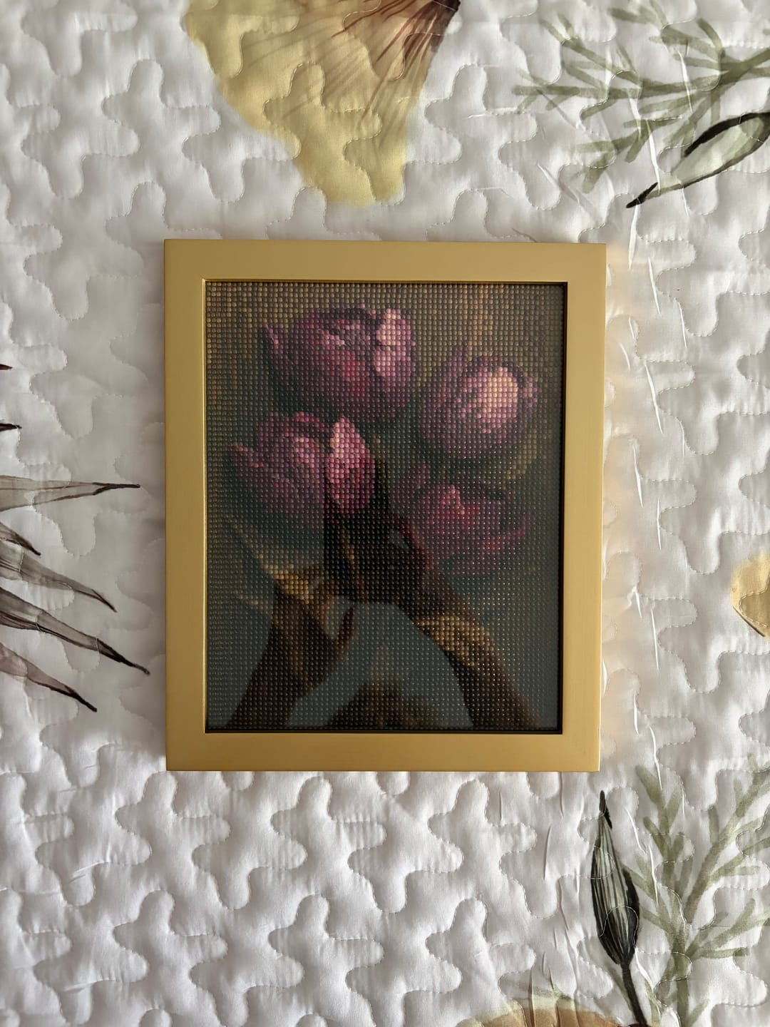 Customer photo review of Twilight Tulips (Diamond Painting)