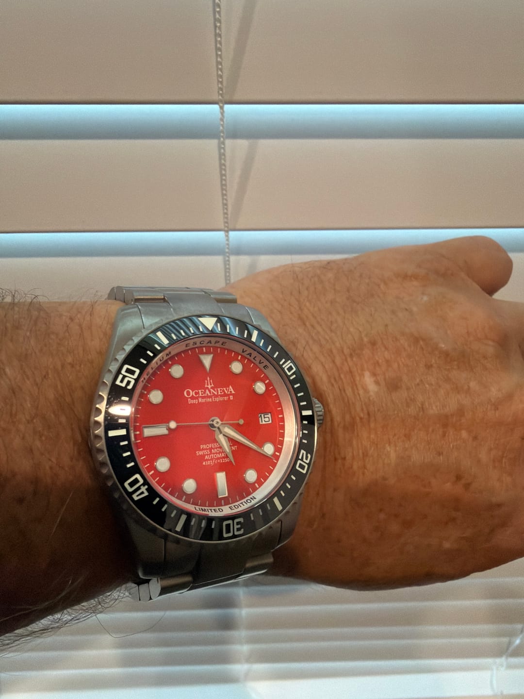 Customer photo review of Oceaneva Deep Marine Explorer II Titanium Limited Edition