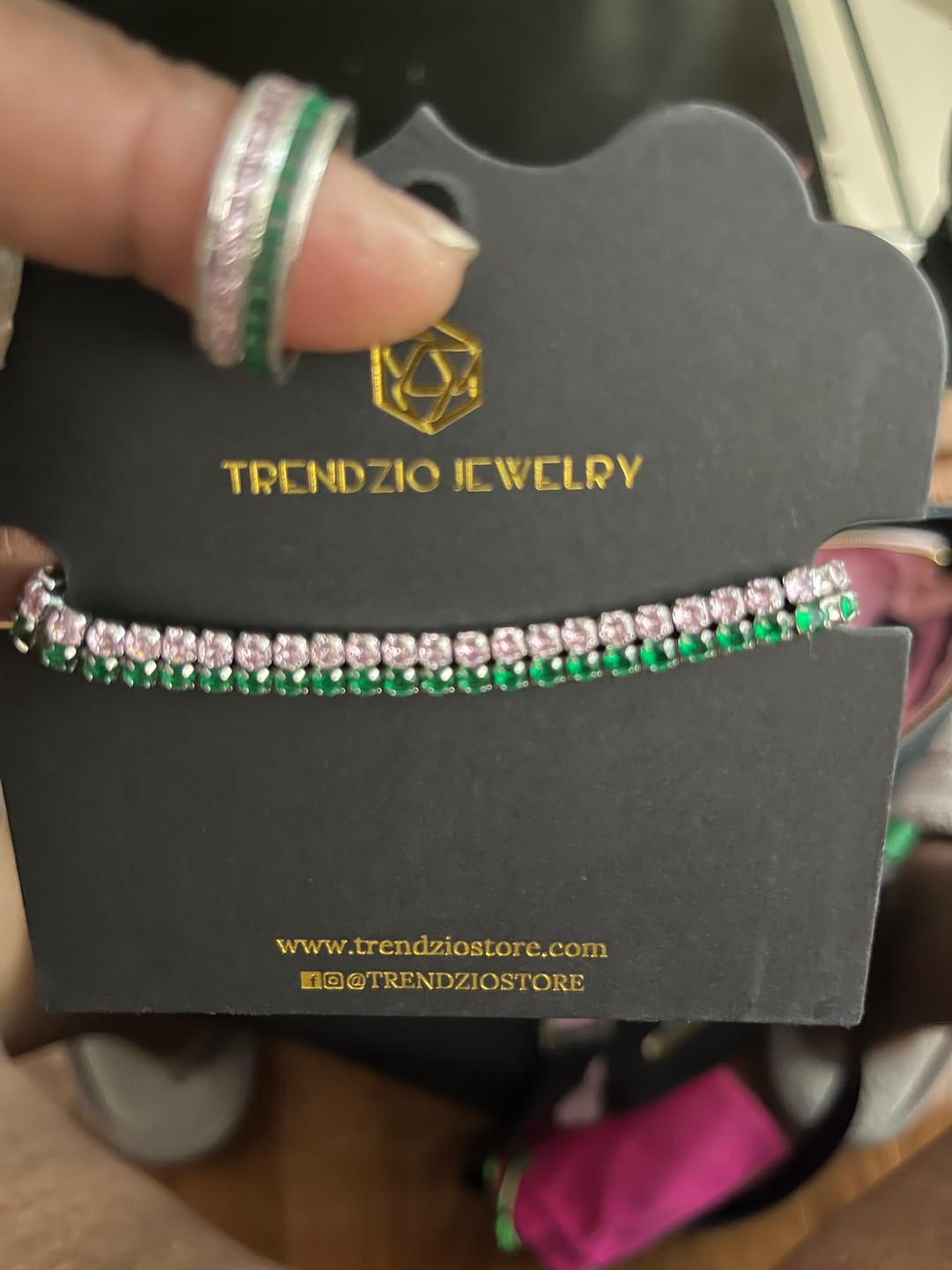 Customer photo review of Nara Double Row Cubic Zirconia Tennis Bracelet