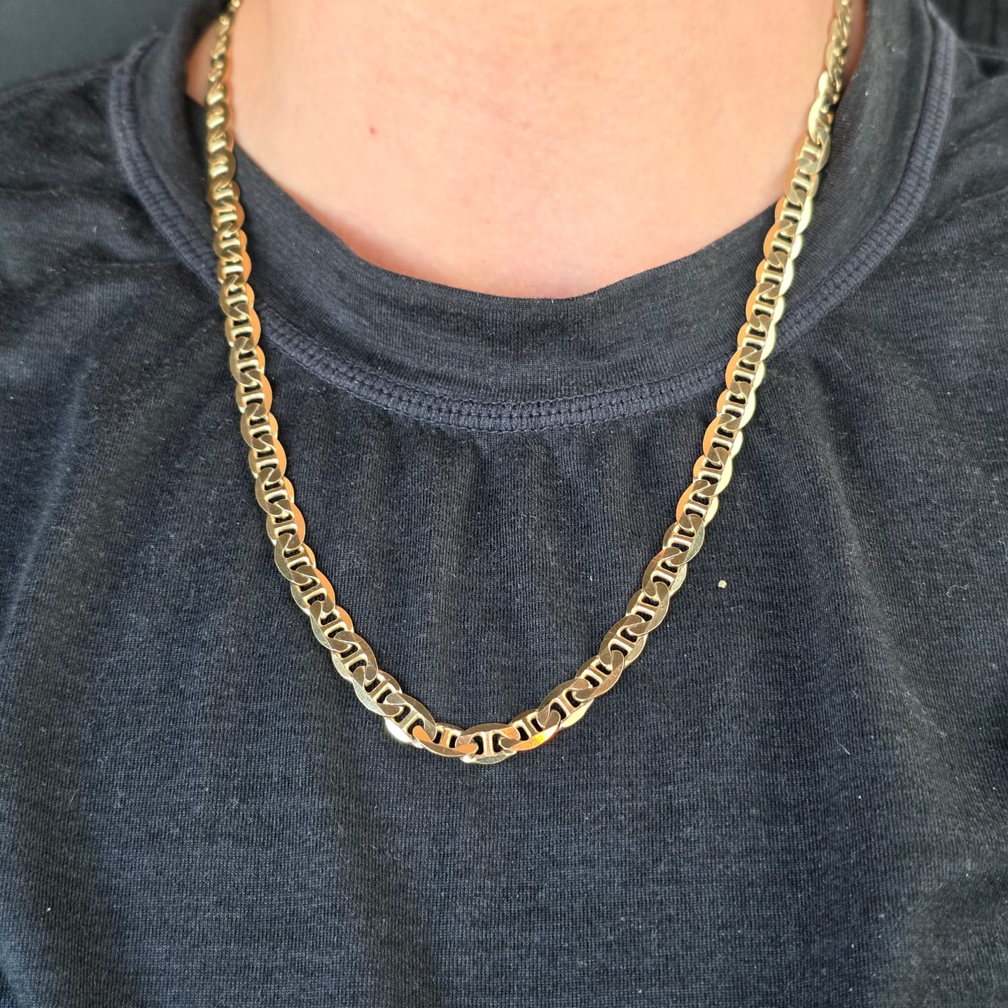 Customer photo review of 6mm Mariner 14K Gold Vermeil 925 Chain