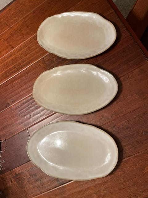 Customer photo review of Crema Organic Serving Platter Set