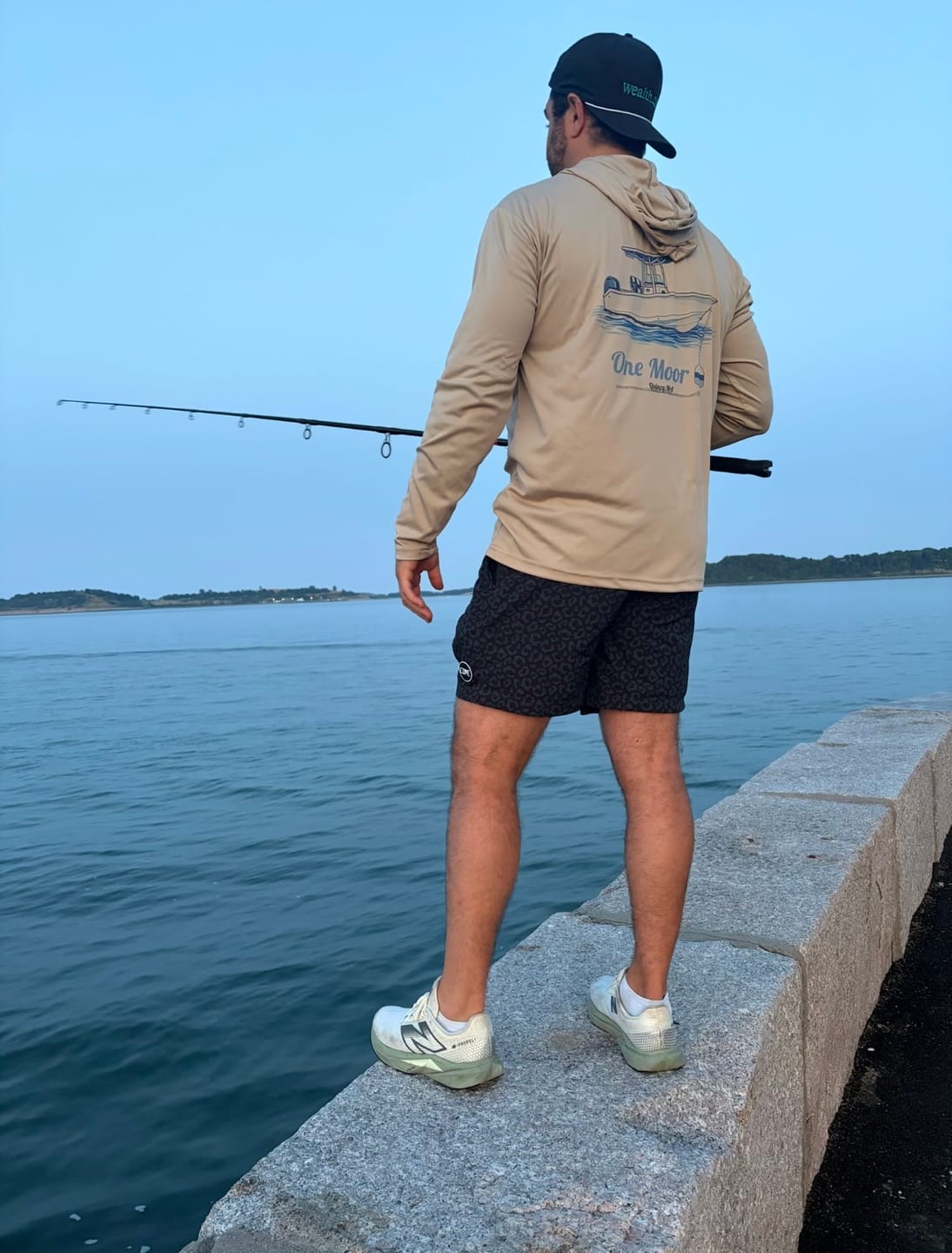 Customer photo review of AH Sand - Custom Hooded UPF Shirt