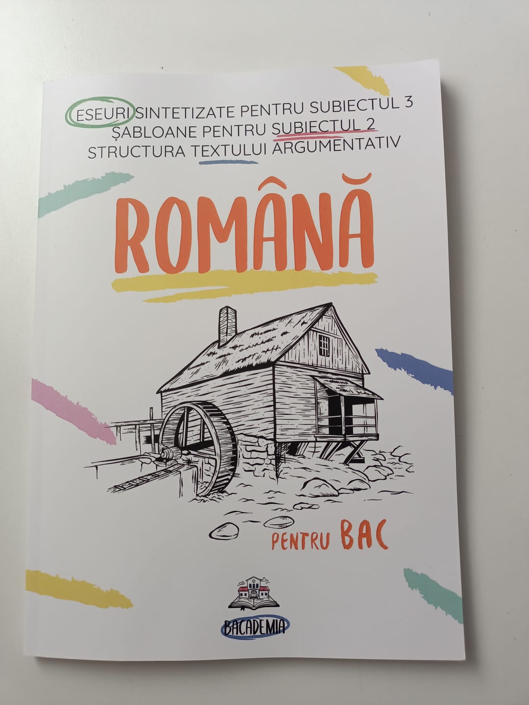 Customer photo review of Carte Română Bacalaureat Bacademia (temă și viziune, caracterizare, relație) - Ediția II