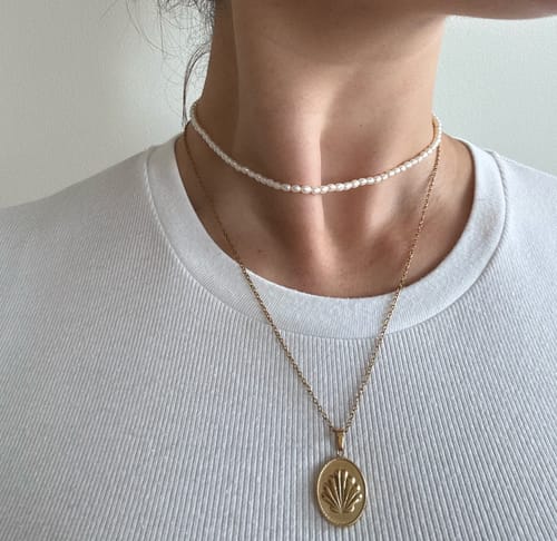 Customer photo review of Seaside Necklace - Gold