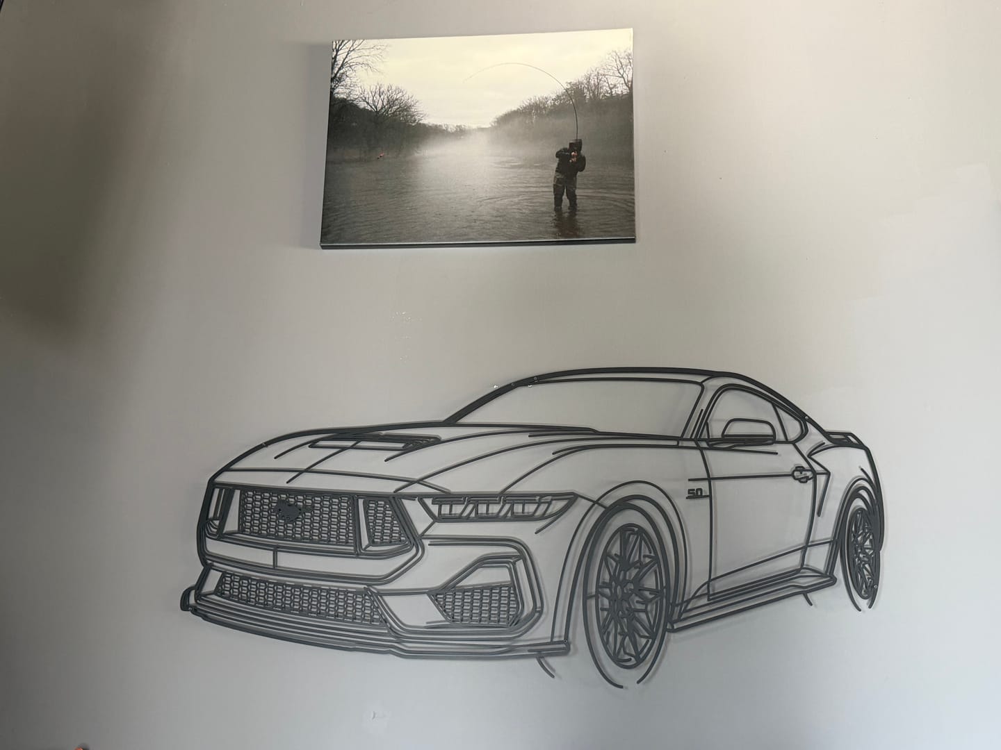 Customer photo review of Your Custom Car Silhouette Metal Wall Art Service