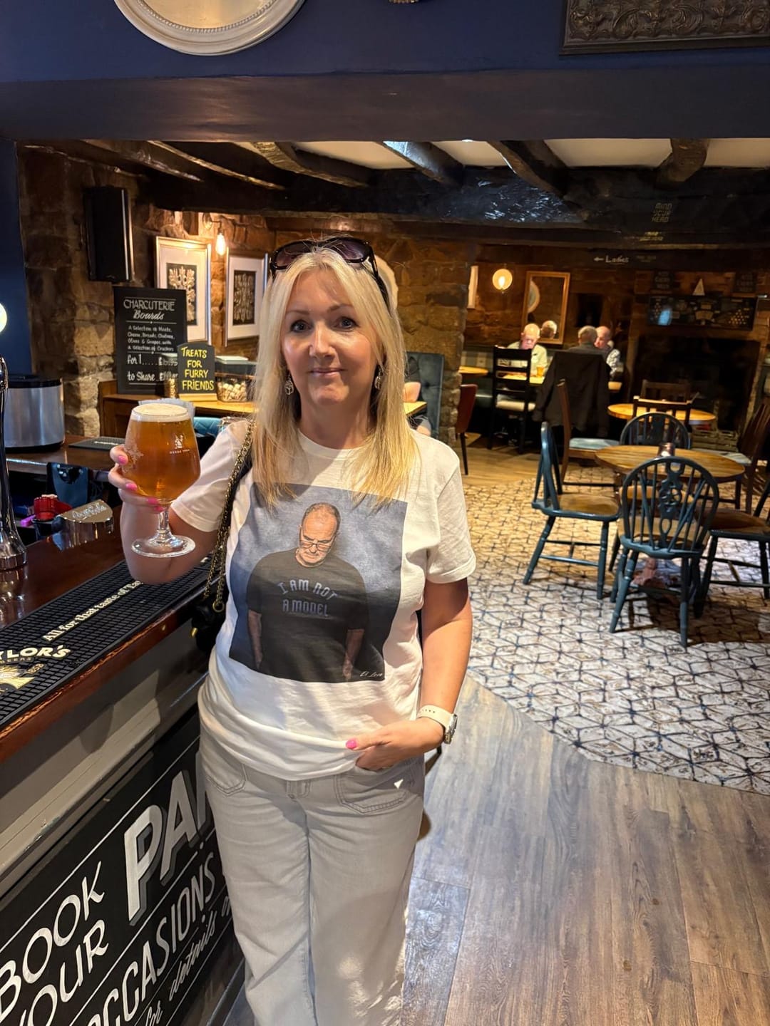 Customer photo review of Bielsa Not a Model Women's T-Shirt