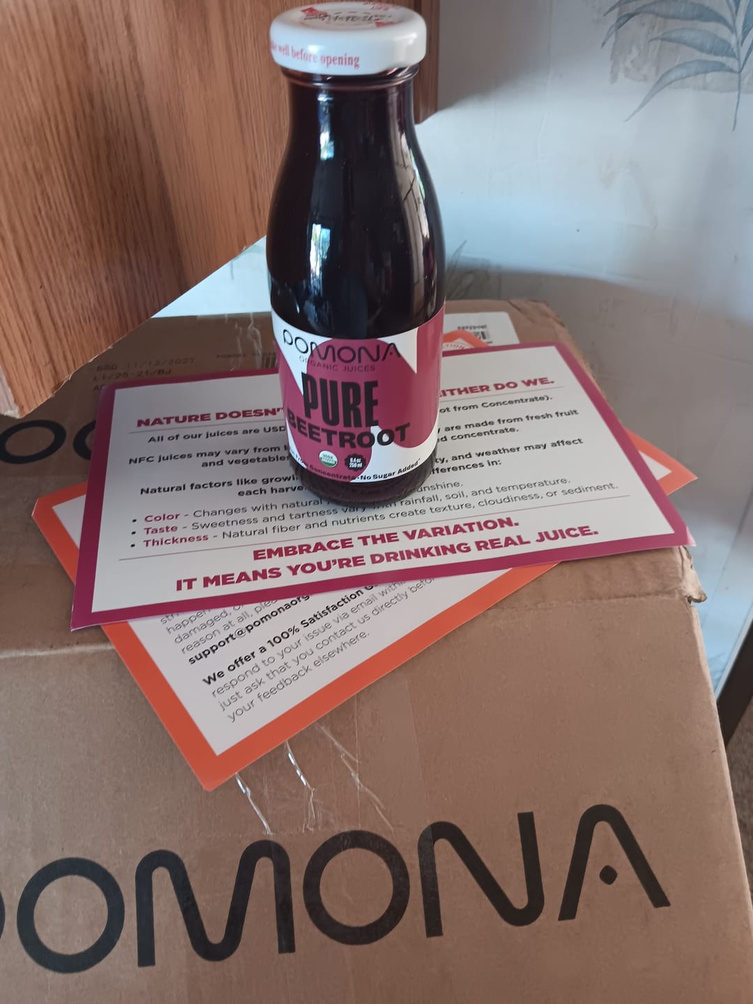 Customer photo review of Pure Organic Beet Juice