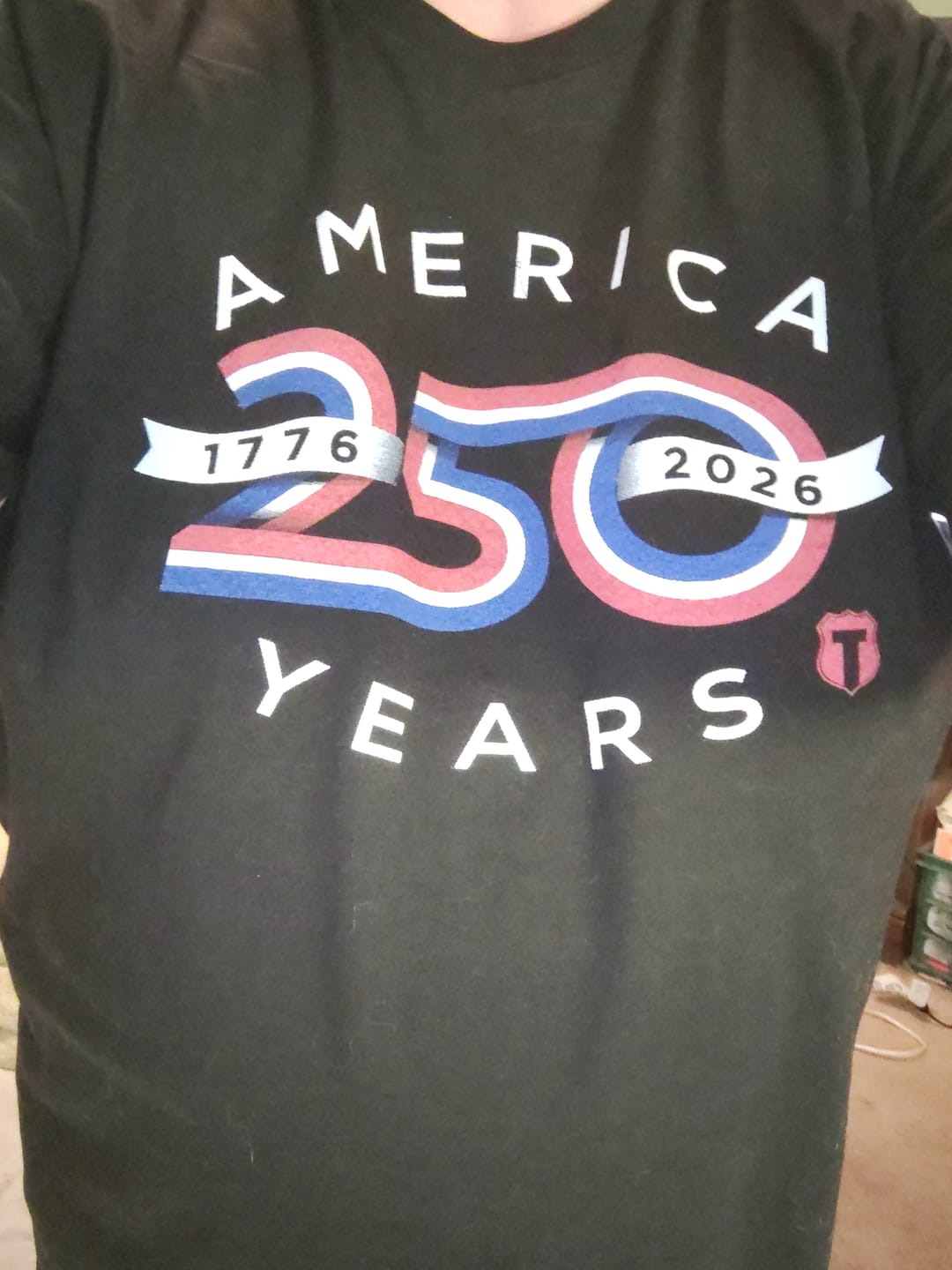 Customer photo review of 250 years T-shirt