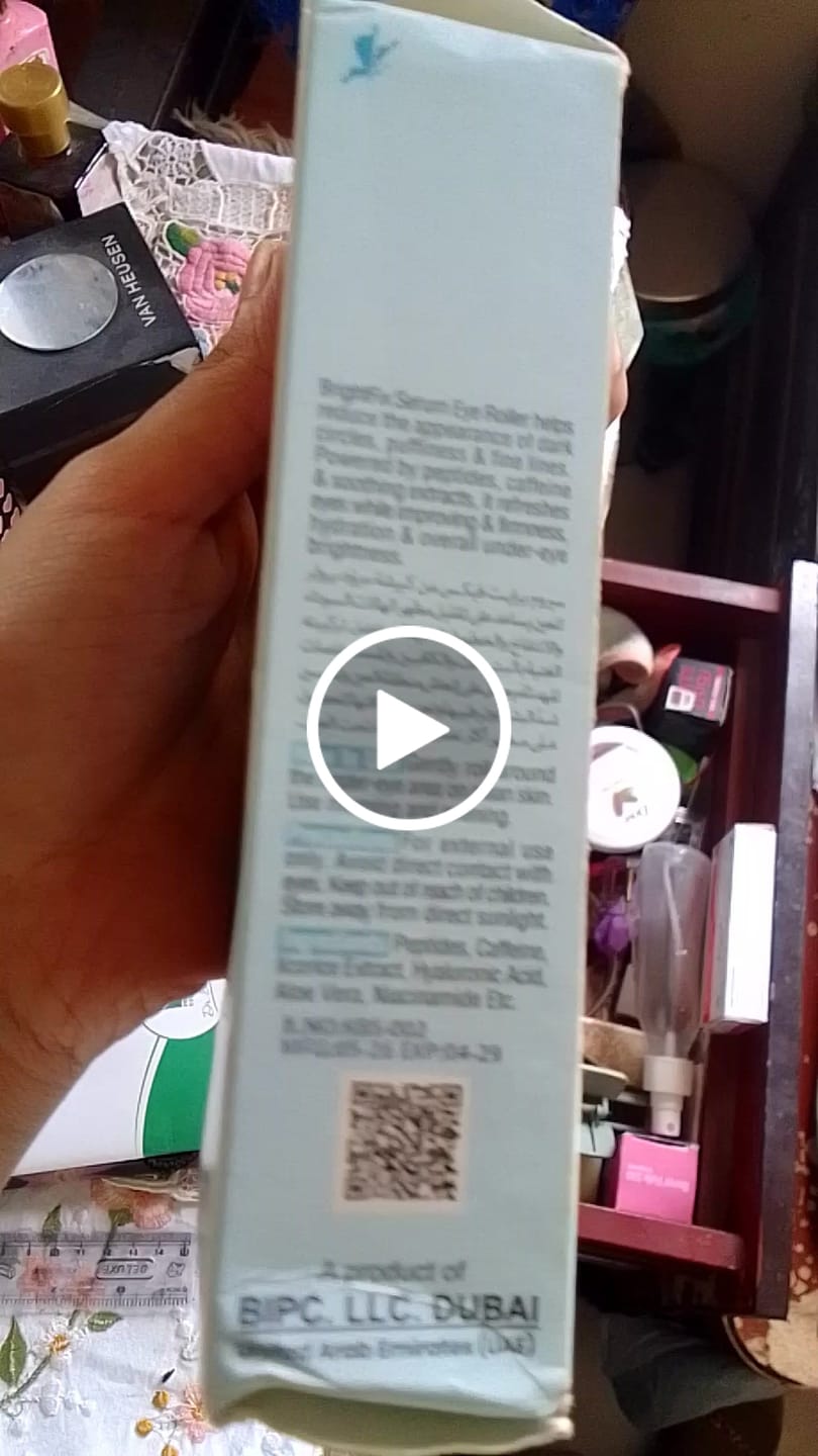Customer video review of Brightfix Serum Eye Roller
