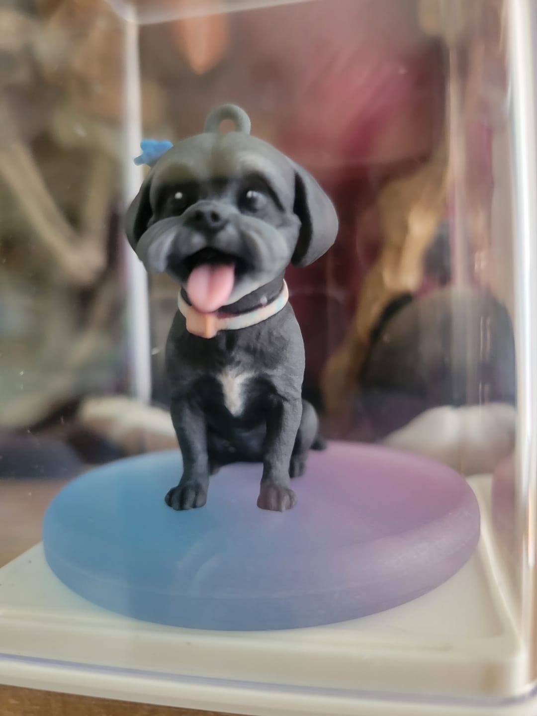 Customer photo review of Custom Chibi Figure Keychain - Personalized 3D Photo Miniature