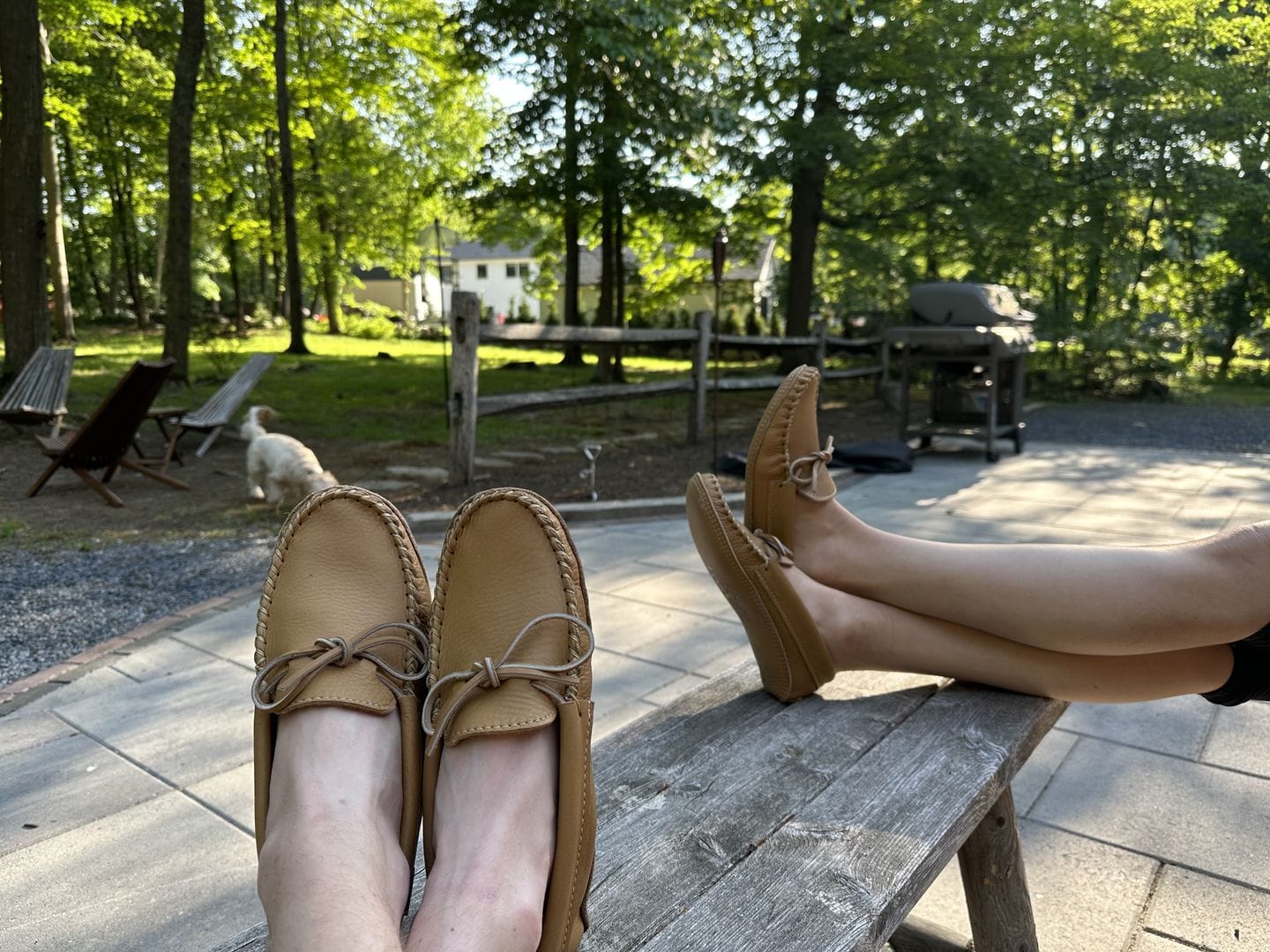 Customer photo review of Men's Earthing Moosehide Leather Moccasins