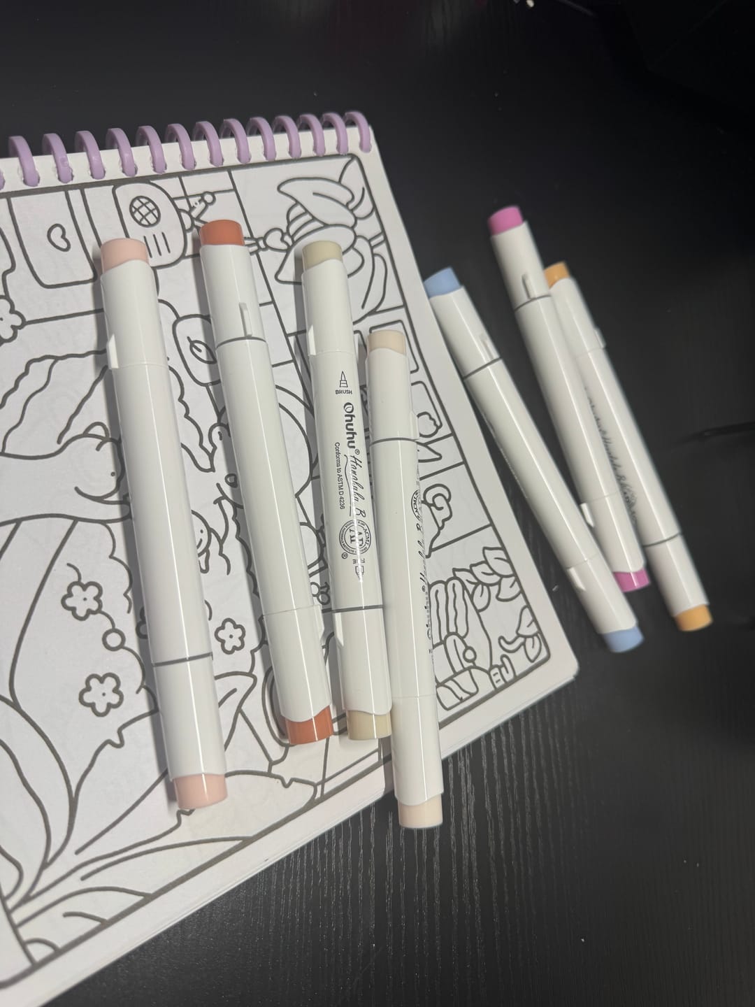 Customer photo review of Ohuhu Honolulu 48 Pastel Colors Dual Tips Alcohol Art Markers-Sweetness (New Color Codes)