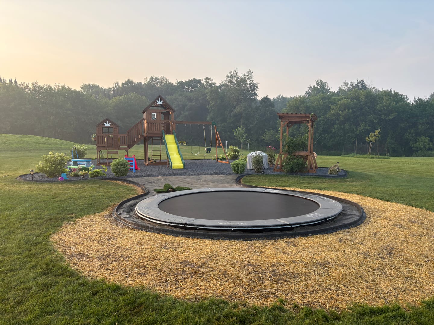 Customer photo review of 14' Round Pro-Line Avyna In-ground Trampoline