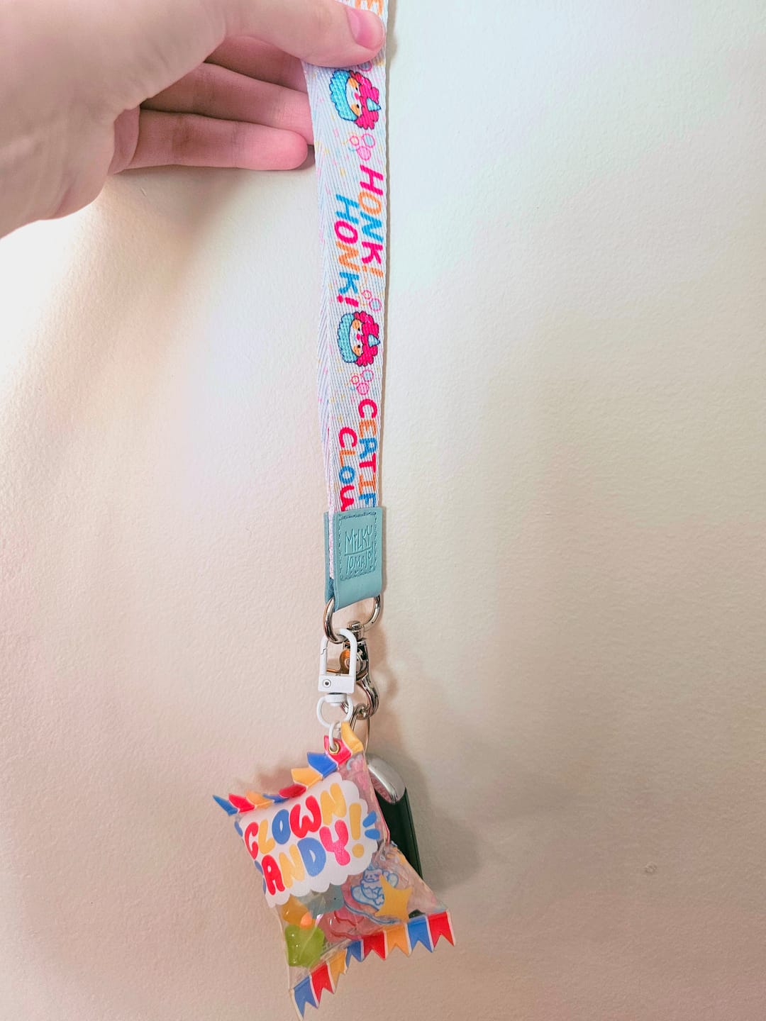 Customer photo review of Clown Candy Keychain